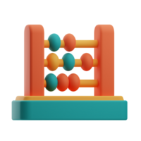 Daycare Object Abacus Toy 3D Illustration png