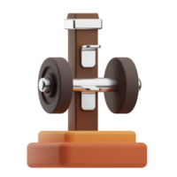 Hôtel réservation objet Gym 3d illustration png