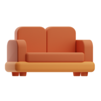 Hotel Booking Object Sofa 3D Illustration png