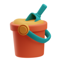 Daycare Object Sand Bucket 3D Illustration png