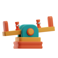 Daycare Object Seesaw 3D Illustration png