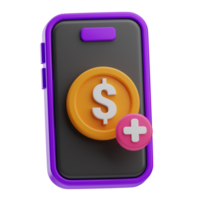 Contactless Pay Object Smartphone 3D Illustration png
