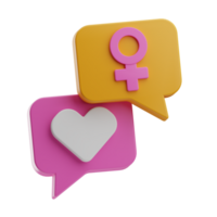 Activism Object Feminism 3D Illustration png