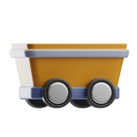 Engineering Object Wagon 3D Illustration png