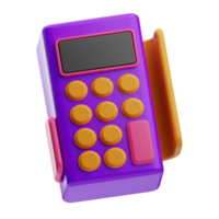 sans contact Payer objet pos Terminal 3d illustration png