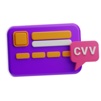 Contactless Pay Object Cvv 3D Illustration png