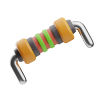 eléctrico herramientas objeto resistor 3d ilustración png