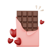 3d illustration de une sur le thème de l'amour gâteau, avec éléments cette évoquer une sens de affection et fête png