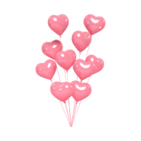 3d illustration de une sur le thème de l'amour gâteau, avec éléments cette évoquer une sens de affection et fête png