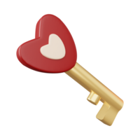 Produce a 3D illustration of an open heart-shaped padlock. png