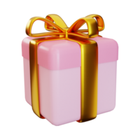 crear un 3d minimalista regalo caja para San Valentín día, presentando un encantador composición. arte un contento San Valentín día regalo caja adornado con corazones en un cautivador 3d ilustración. png