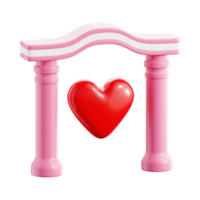 3d illustratie liefde Cupido pijl, liefde hart 3d gelukkig Valentijnsdag png