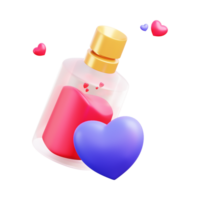 3d illustratie liefde Cupido pijl, liefde hart 3d gelukkig Valentijnsdag png