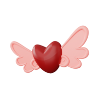 3d illustratie liefde Cupido pijl, liefde hart 3d gelukkig Valentijnsdag png