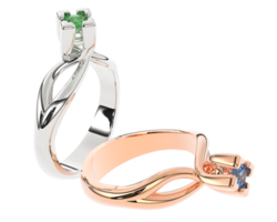 sieraden geïsoleerd Aan achtergrond. 3d renderen - illustratie png