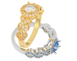 Schmuck isoliert auf Hintergrund. 3d Rendern - - Illustration png