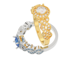 Schmuck isoliert auf Hintergrund. 3d Rendern - - Illustration png