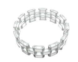 diamant bague isolé sur Contexte. 3d le rendu - illustration png