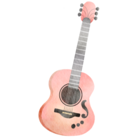 Watercolor classical guitar png