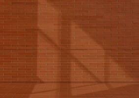 estudio fondo exterior rojo ladrillo pared textura con ligero y sombra ventana reflejo,telón de fondo habitación antecedentes con piso Bosquejo monitor usado para fondo producto presente,otoño,primavera,verano foto