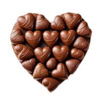 ai generado romance amor símbolo en chocolates con corazón conformado arreglo png