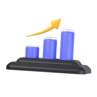 Analyse Diagramm 3d Illustration Objekt. 3d Analyse Diagramm Finanzen Konzept. Karikatur minimal Stil. 3d Finanzen Vektor machen Symbol Illustration. png