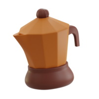 mokapot 3d ilustração png