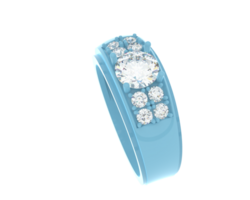 diamant bague isolé sur Contexte. 3d le rendu - illustration png