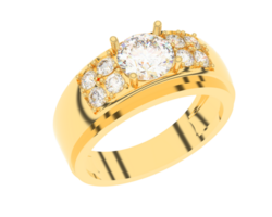 Diamond ring isolated on background. 3d rendering - illustration png