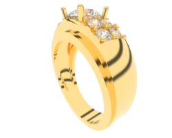 Diamond ring isolated on background. 3d rendering - illustration png
