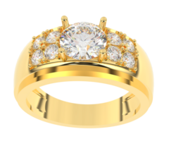 Diamond ring isolated on background. 3d rendering - illustration png