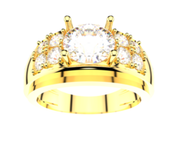 Diamond ring isolated on background. 3d rendering - illustration png