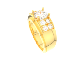 diamante anillo aislado en antecedentes. 3d representación - ilustración png