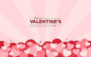 moderno antecedentes de San Valentín día, romance, corazones, diseño vector modelo editable y redimensionable eps 10