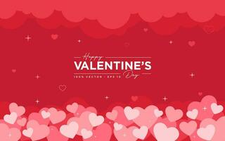 Modern background of valentine's day, romance, hearts, design vector template editable and resizable EPS 10