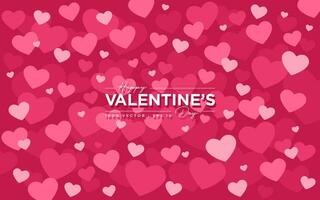 Modern background of valentine's day, romance, hearts, design vector template editable and resizable EPS 10