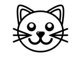 Cat Head Icon Vector Flat Design