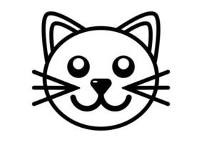 Cat Head Icon Vector Flat Design