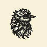 Eagle head vector illustration isolated on white background. Tattoo design element.