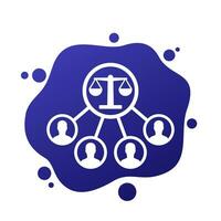 class action or collective lawsuit vector icon