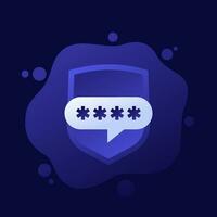 password protection icon, vector design