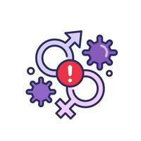 STD icon, Sexual transmitted disease vector