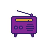 Radio, FM tuner icon with outline vector