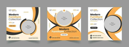 Free Vector Modern Furniture Sale For Social Media Post Template Web Banner Design