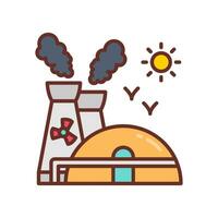 Nuclear Power Plant icon in vector. Illustration vector