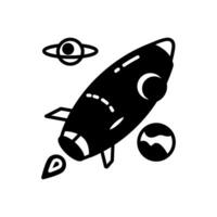 Spacecraft icon in vector. Illustration vector