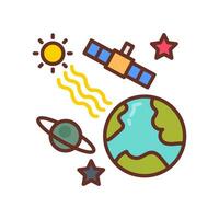 Space Power System icon in vector. Illustration vector