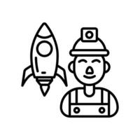 Aerospace Engineer icon in vector. Illustration vector