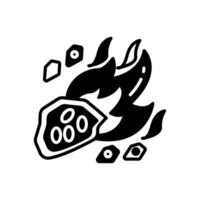 Fire Stone icon in vector. Illustration vector