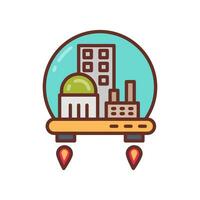 Space Colony icon in vector. Illustration vector